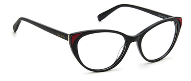 Premium Women Pierre Cardin Eyeglasses: P.C. 8501 - Black & Red(2) - SpecSMART Eye Clinic (Diagonal View)